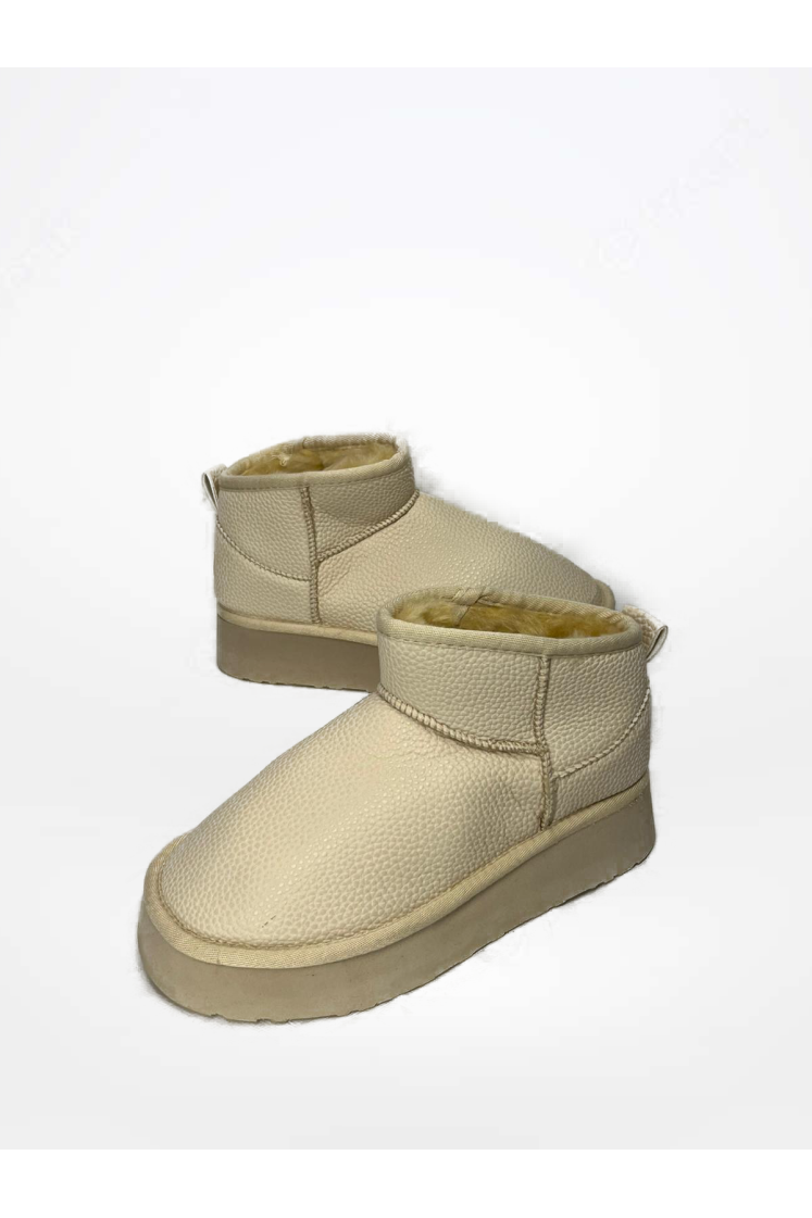 Krem Renk Deri Görünümlü...