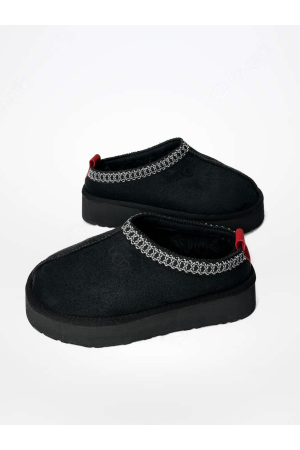 Otantik Siyah Kısa UGG Bot – İçi Kürklü, Günlük & Kışlık Rahat Bot