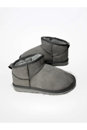 Klasik gri Kısa UGG Bot – İçi Kürklü, Günlük & Kışlık Rahat Bot