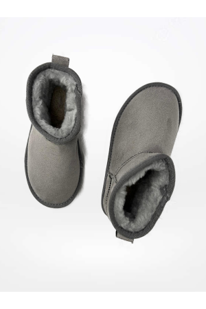 Klasik gri Kısa UGG Bot – İçi Kürklü, Günlük & Kışlık Rahat Bot